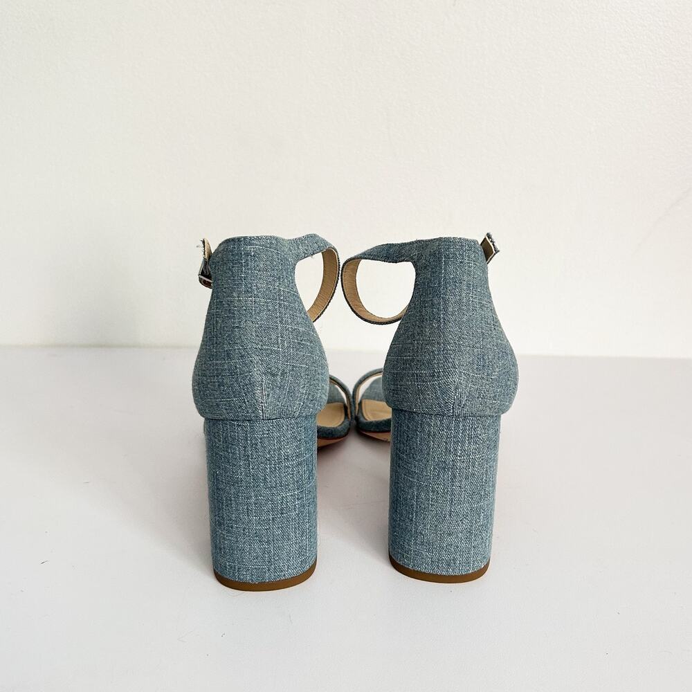 J. Mclaughlin Esme Denim Block Heels Blue Size 9 - Picture 5 of 7
